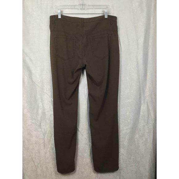 MIRIKA Women's Casual Pants size 9, Dark Brown, Polyester, Rayon, Spandex - Picture 6 of 9